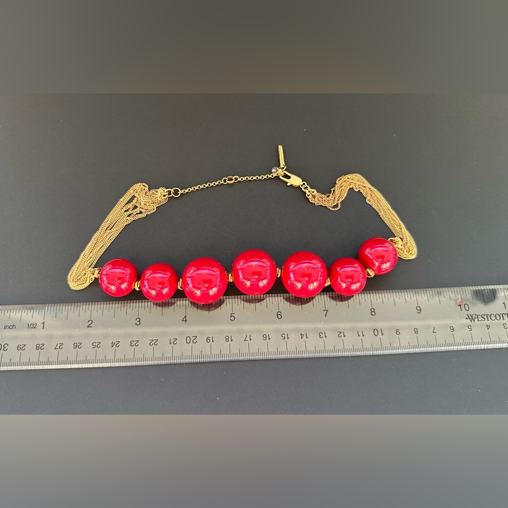 Kenneth Cole Red Beaded Necklace - Picture 11 of 12